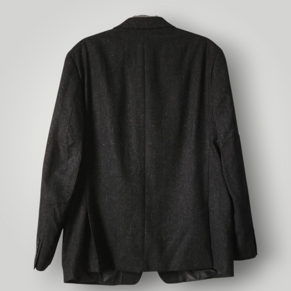 Calvin Klein Extreme Slim Fit Wool Silk Blazer 44R Charcoal Flecked Quiet Luxury - Picture 4 of 10
